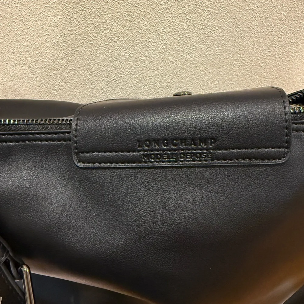 Longchamp Le Pliage Xtra Medium Leather Hobo Bag Women's Black (worn Once) - Picture 10 of 12